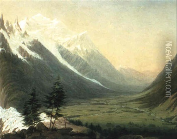 Savoyische Landschaft Oil Painting - Mathias Gabriel Lory