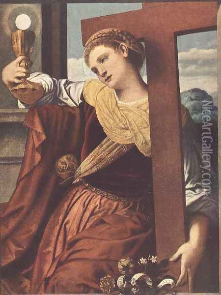 Allegory of Faith 1530s Oil Painting - Alessandro Bonvicino (Moretto da Brescia)
