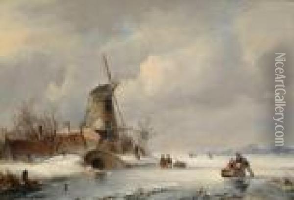Icescape Oil Painting - Lodewijk Johannes Kleijn
