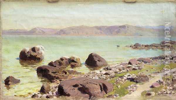 Rocky Shore, 1889 Oil Painting - Vasily Polenov