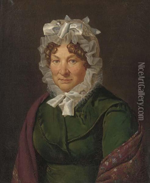 Portrait Of An Old Lady Oil Painting - Henri-Joseph Boichard