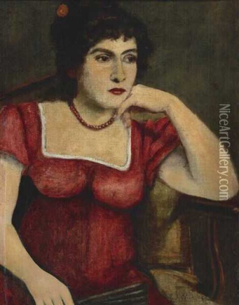 Comtesse Juliana V. Pless Oil Painting - Hendricus-Jacobus Burgers