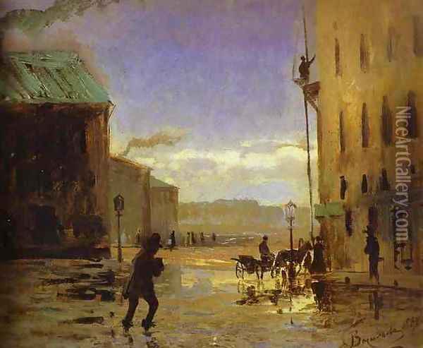 After a Rain. 1867 Oil Painting - Feodor Alexandrovich Vasilyev