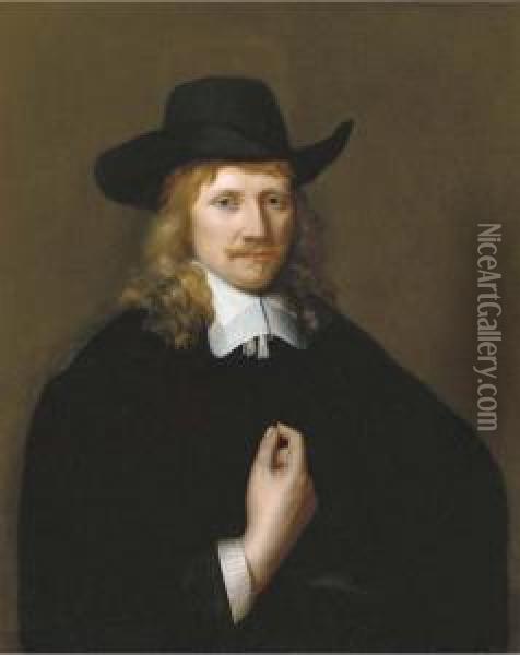 Portrait Of A Man Oil Painting - Govert Teunisz. Flinck