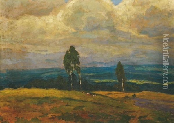 The Pasture Oil Painting - Gustav Macoun