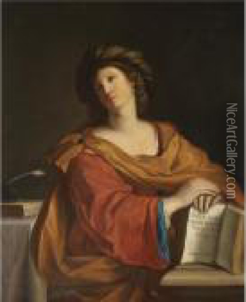 The Samian Sybil Oil Painting - Guercino