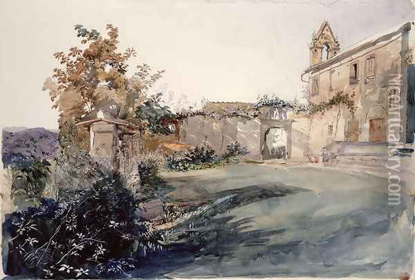 Garden at San Miniato Oil Painting - John Ruskin