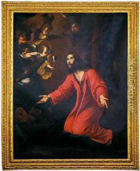Cristo En El Huerto De Los Olivos Oil Painting - Odoardo Vicinelli