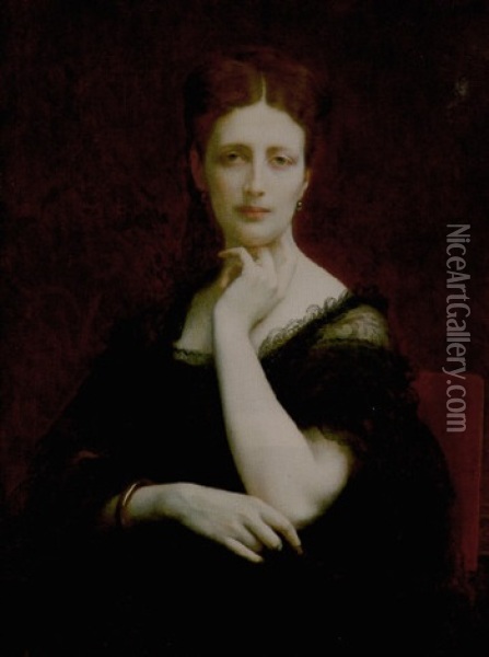 Portrait Of The Duchesse De Vallombrosa Oil Painting - Alexandre Cabanel