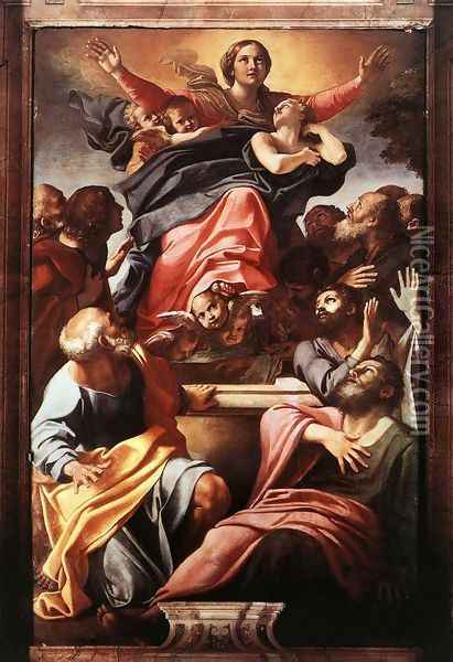 Assumption of the Virgin Mary Oil Painting - Annibale Carracci