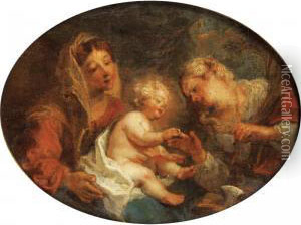 Le Mariage Mystique De Sainte Catherine Oil Painting - Charles de Lafosse