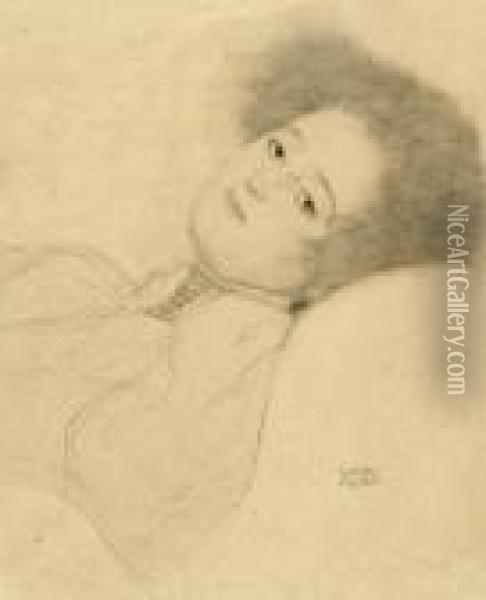 Ritratto Di Fanciulla In Poltrona Oil Painting - Gustav Klimt