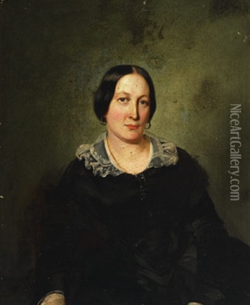 A Lady Of Aristocracy Oil Painting - Sergei Konstantinovich Zaryanko