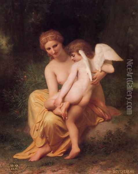 Wounded Love Oil Painting - William-Adolphe Bouguereau