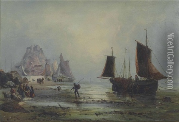 View Of A Canal, Haarlem Oil Painting - Johannes Frederik Hulk the Elder