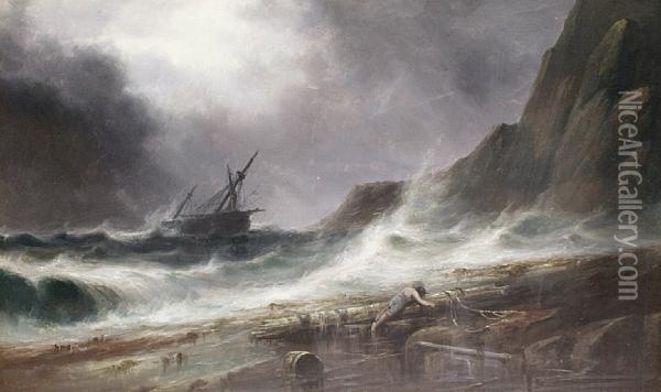 Shipwrecked Oil Painting - S.L. Kilpack