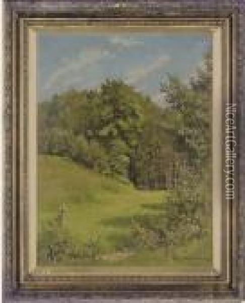 At The Edge Of The Wood Oil Painting - Hans Richard Von Volkmann