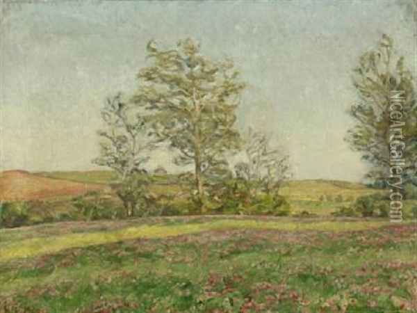 Spring Landscape Oil Painting - Karl Holger Jacob Schou