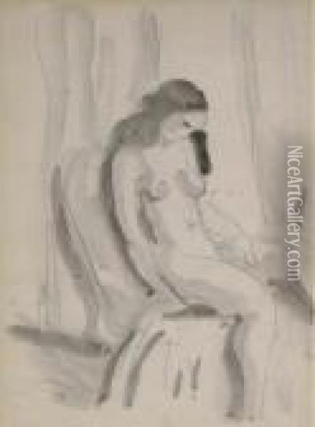Nude On A Chair Oil Painting - Robert Henri