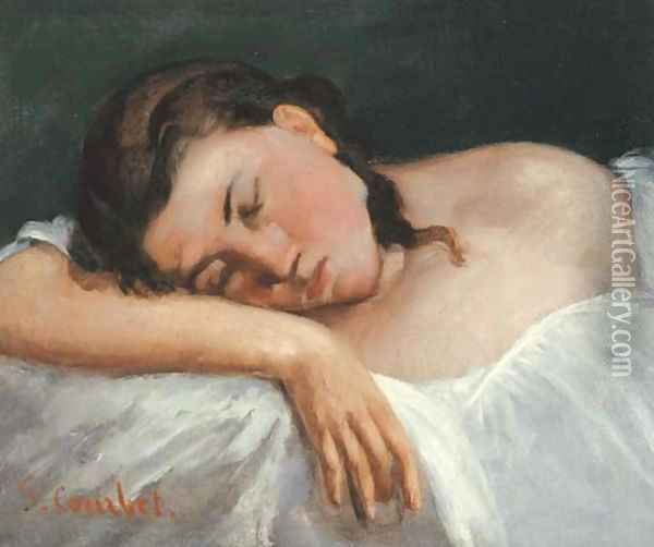 Jeune fille dormant Oil Painting - Gustave Courbet