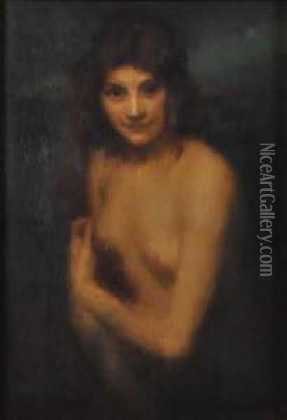 Nu Feminin En Buste Oil Painting - Louis Picard