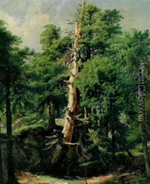 Waldlandschaft Oil Painting - Alexandre Calame