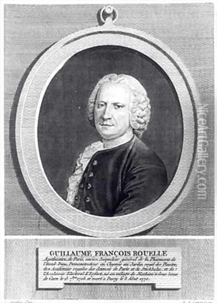 Guillaume Francois Rouelle 1703-70 Oil Painting - V. Chevallier