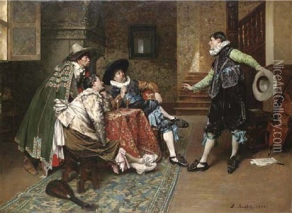 The Audition Oil Painting - Ferdinand Victor Leon Roybet