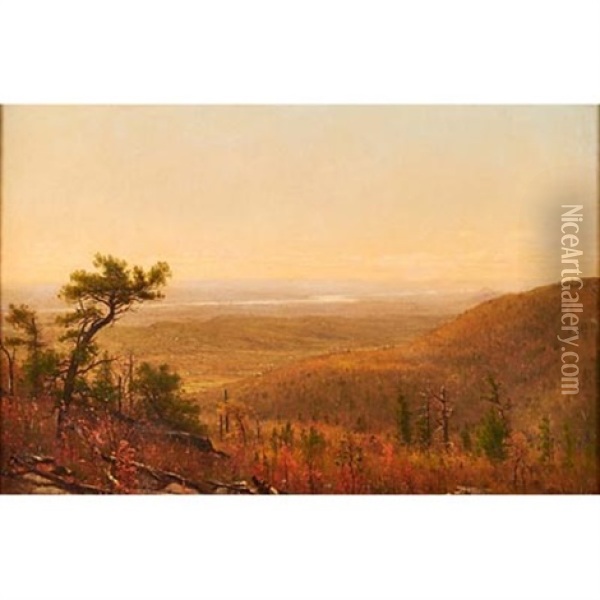Untitled (landscape) Oil Painting - Worthington Whittredge
