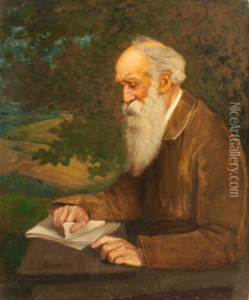 Portrait Of Henry Wadsworth Longfellow Oil Painting - John Henry Niemeyer