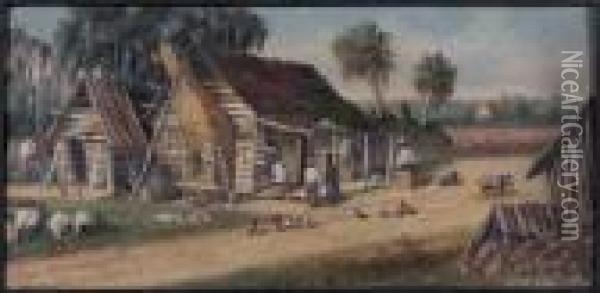 Charleston County Cabin Oil Painting - William Aiken Walker