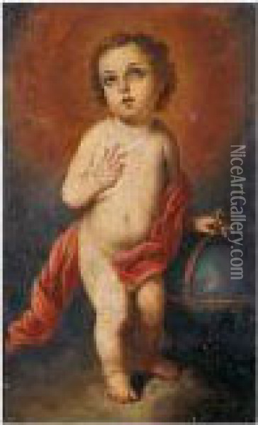 Jesus Nino Como Salvador Oil Painting - Bartolome Esteban Murillo