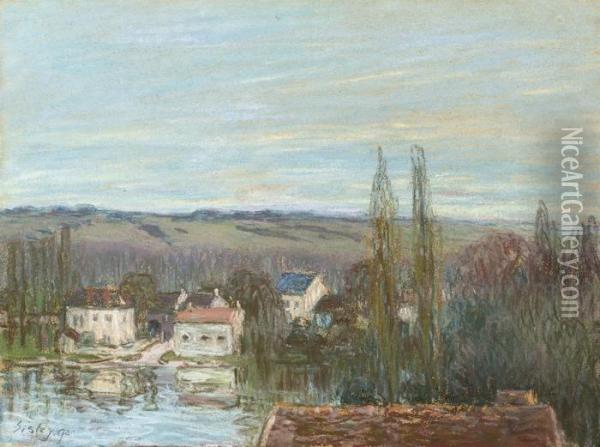 Abreuvoir De Marly Oil Painting - Alfred Sisley