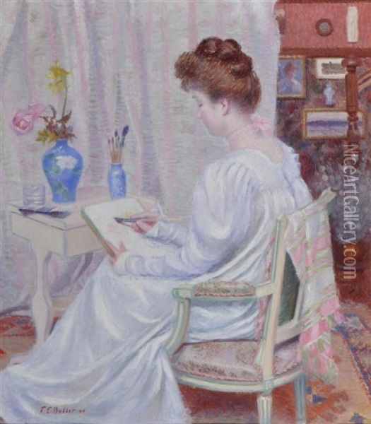 Artistic Reverie Oil Painting - Theodore Earl Butler