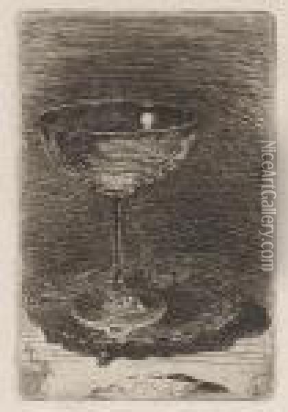 The Wine-glass Oil Painting - James Abbott McNeill Whistler