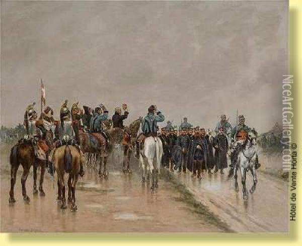 Capitulation Des Prusses Devant L'armee Oil Painting - Jean Baptiste Edouard Detaille