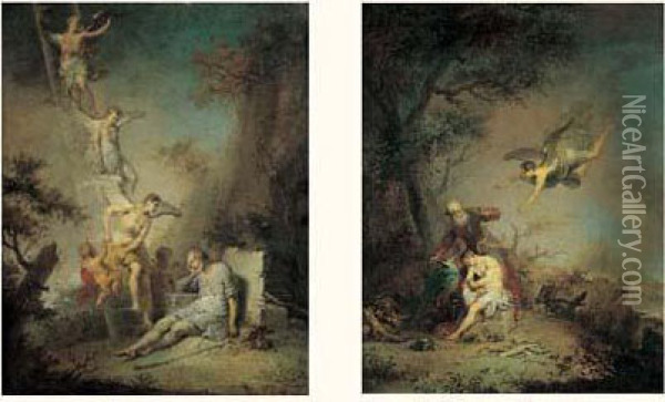 L'echelle De Jacob Oil Painting - Januarius Zick