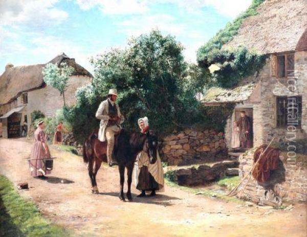 The Village Postman Oil Painting - Ernest Albert Waterlow