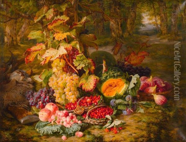 Fruit Still Life. Oil Painting - Simon Saint-Jean