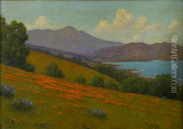 Mount Tamalpais And San Francisco Bay Oil Painting - William Barr