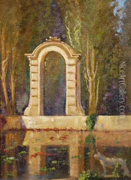 Arcone Nel Parco Di Villa Scass Oil Painting - Giovanni Battista Derchi