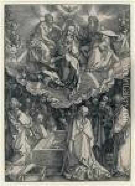 Assumption And Coronation Of The Virgin Oil Painting - Albrecht Durer