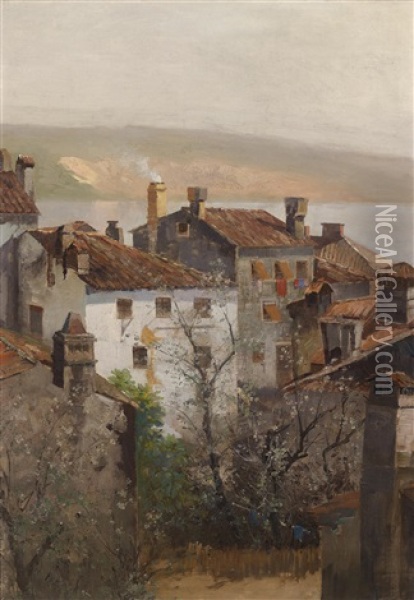 Fruhling In Istrien Oil Painting - Adolf Kaufmann
