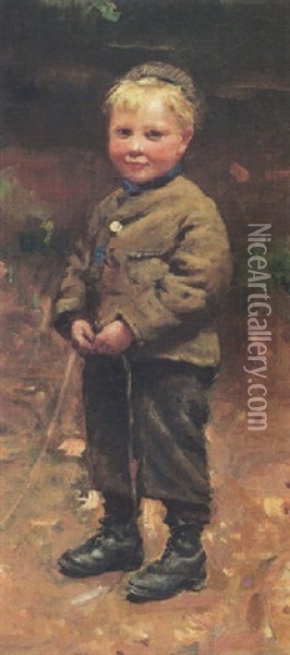 Gardener Boy Oil Painting - Patrick William Adam
