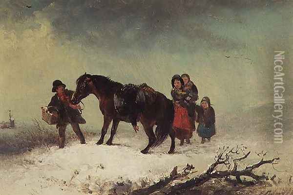 Snow Scene Oil Painting - Edward Robert Smythe