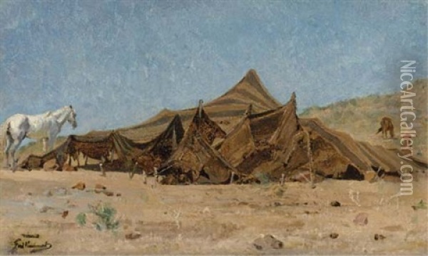 The Encampment Oil Painting - Gustave Achille Guillaumet