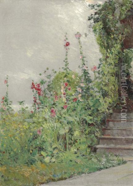 Celia Thaxter's Garden, Appledore, Isles Of Shoals Oil Painting - Frederick Childe Hassam