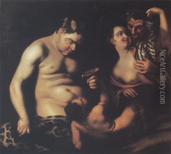 L'ivresse De Bacchus Oil Painting - Gerrit Van Honthorst