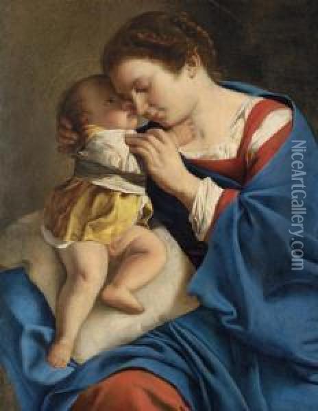 The Madonna And Child Oil Painting - Orazio Gentileschi