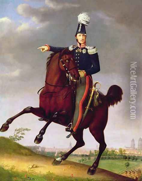 Friedrich Wilhelms III Oil Painting - Antonio Schrader